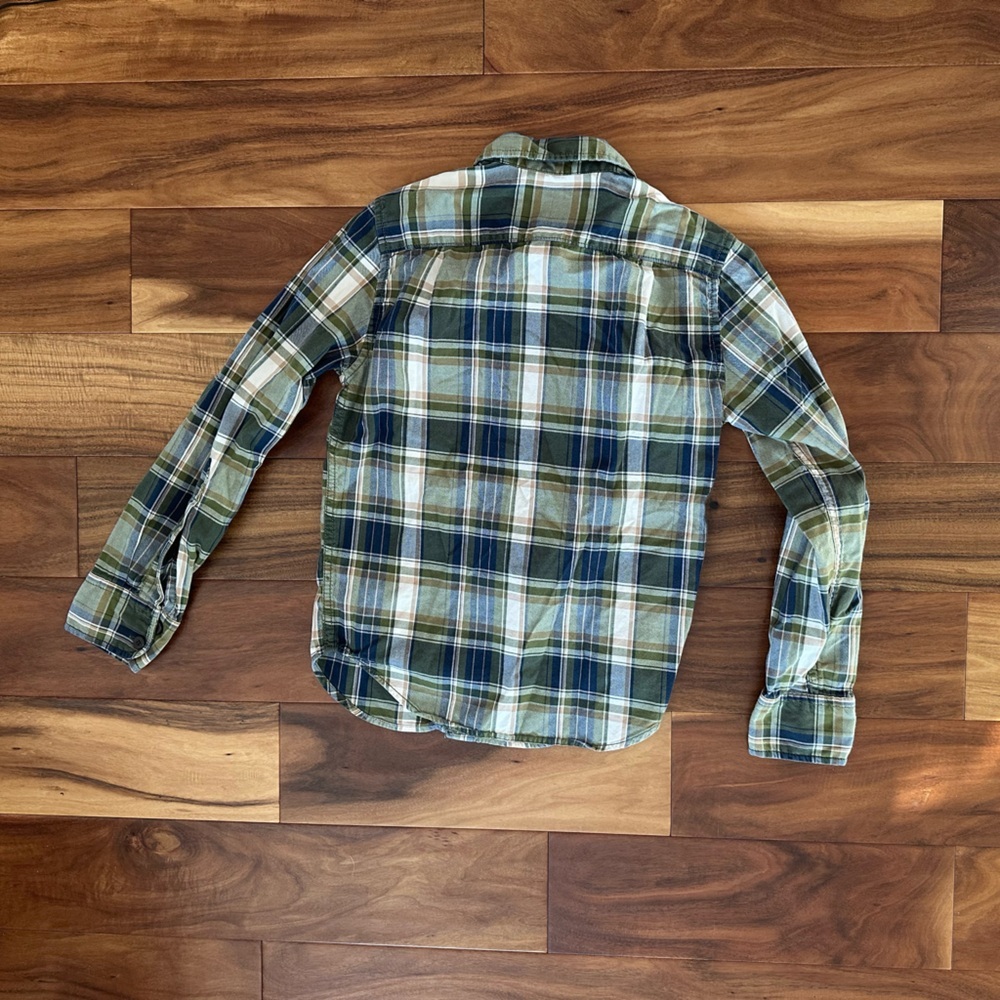 Abercrombie & Fitch Blue and Green Plaid Shirt size Small - Picture 3 of 4